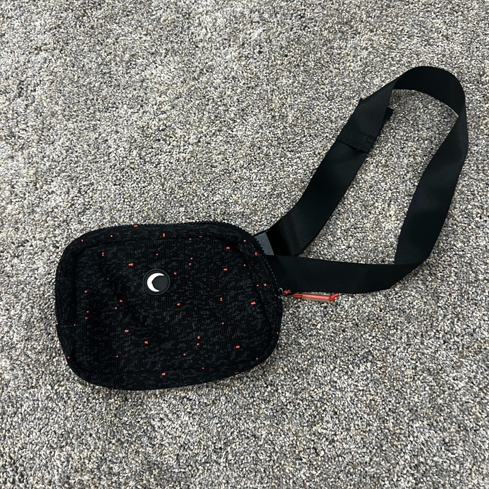 Black Mini Bag with Red Accents